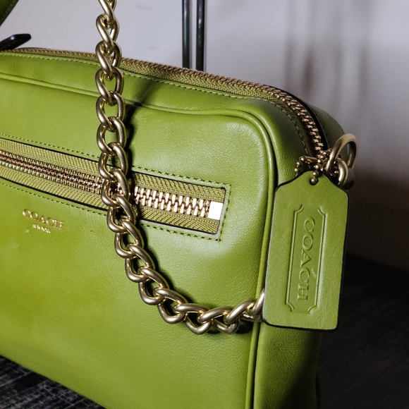 Coach Handbags - Coach Dark Lime Legacy Flight Bag 25362